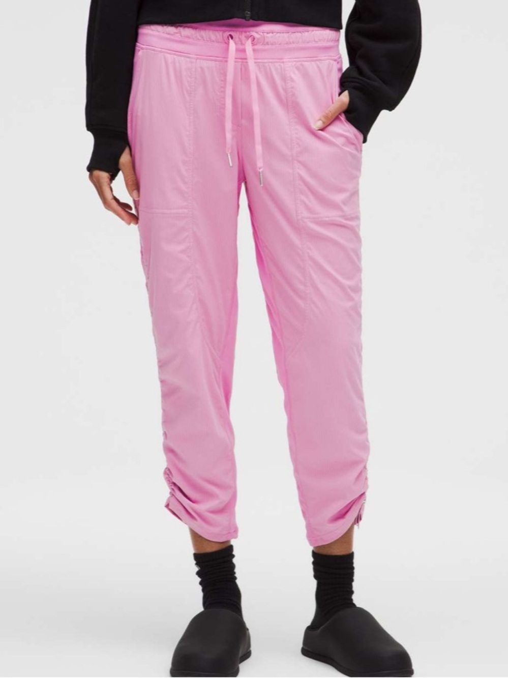 Lululemon Dance Studio MR Crop, Pink Frosting, Size 6